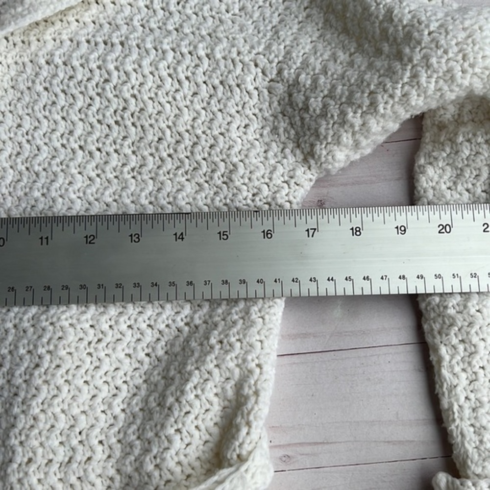 Handmade Cardigan Sweater Size S/M White Coastal‎ Grandma - Picture 5 of 6